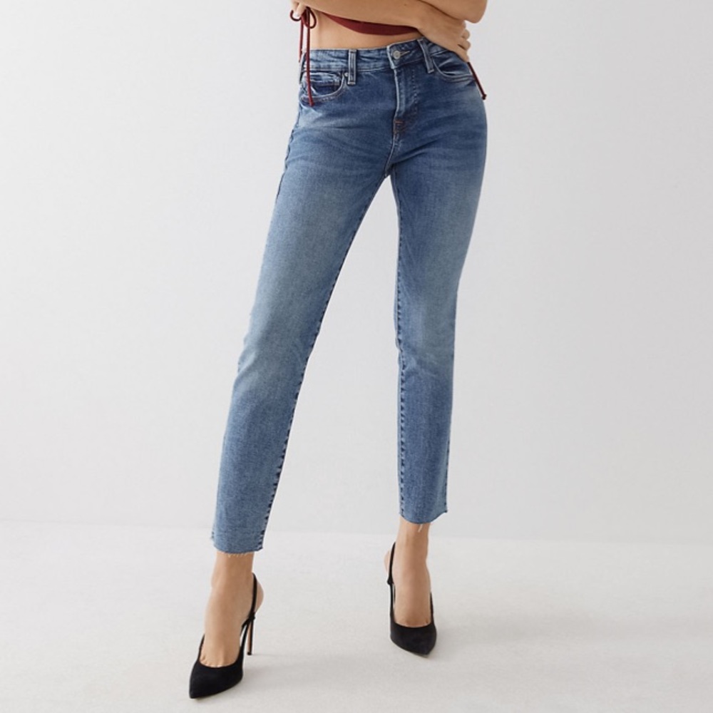 NWT - True Religion - Mid-Rise Collette Slim Straight Jeans